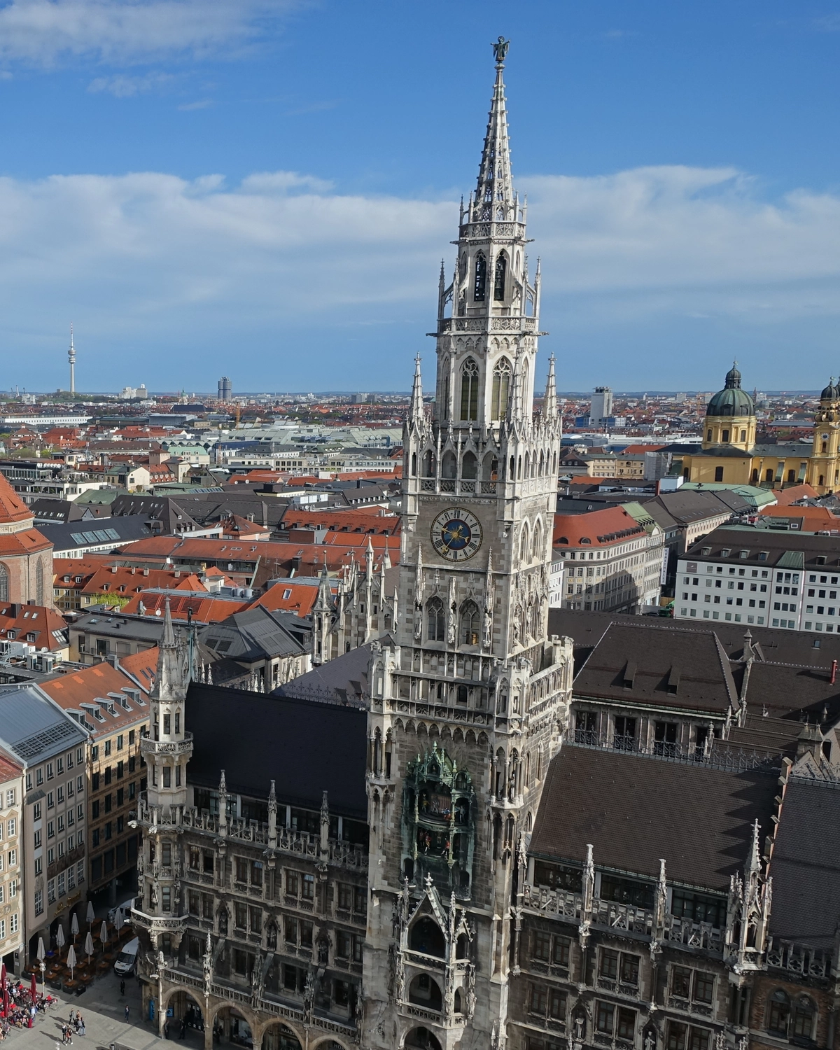 View of Marienplatz and the New Town Hall in Munich